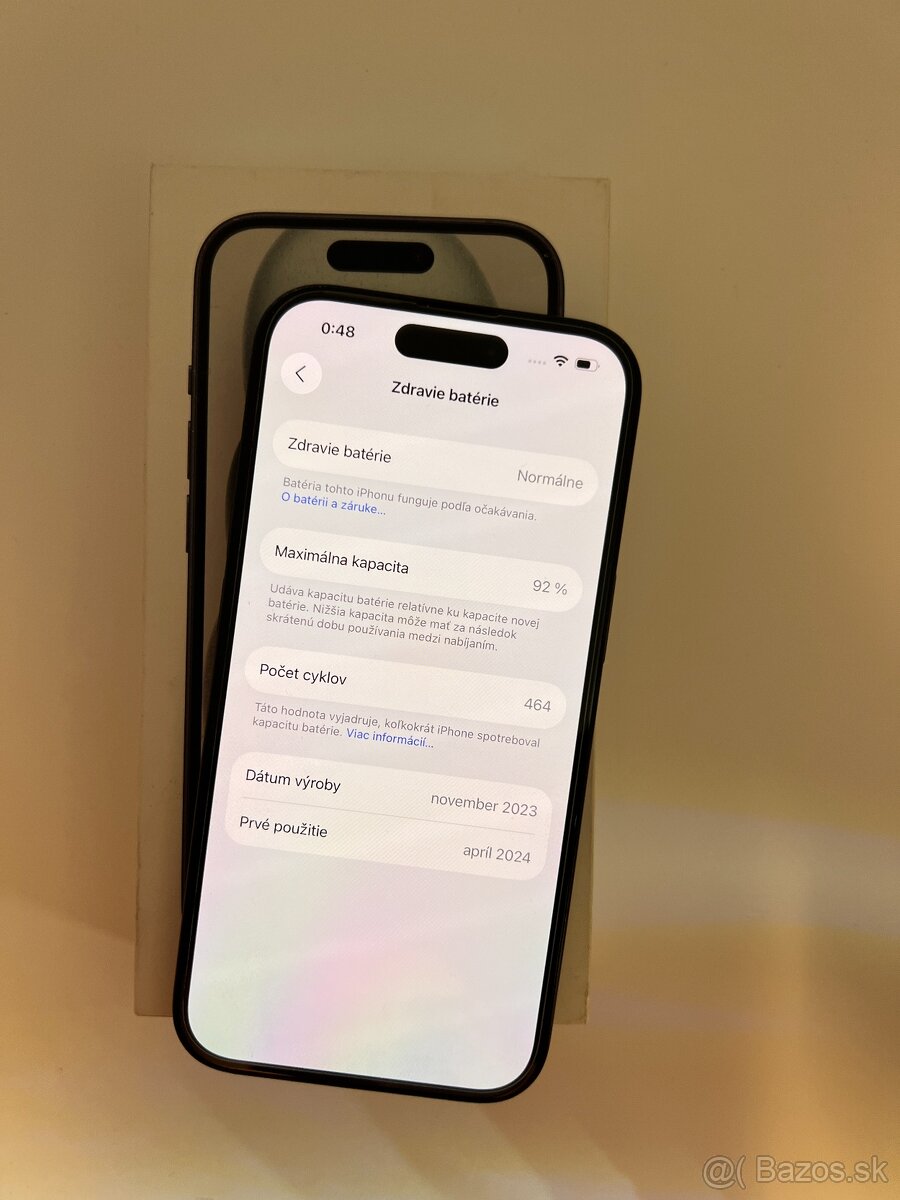IPHONE 15 BLACK 128GB ZÁRUKA - DOBRÝ STAV