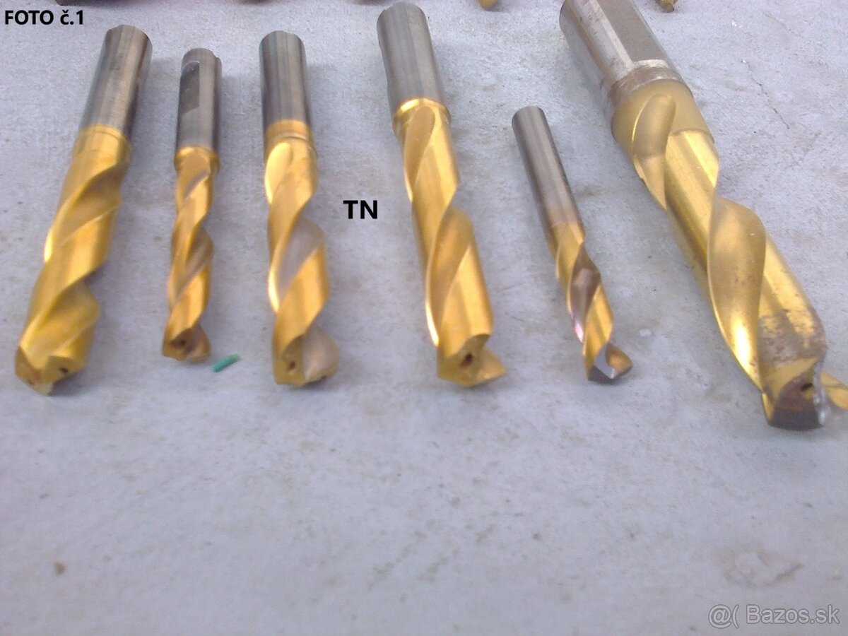 Titánové vrtáky, tyče vyvŕtavacie, vrtáky na tvrdokov+