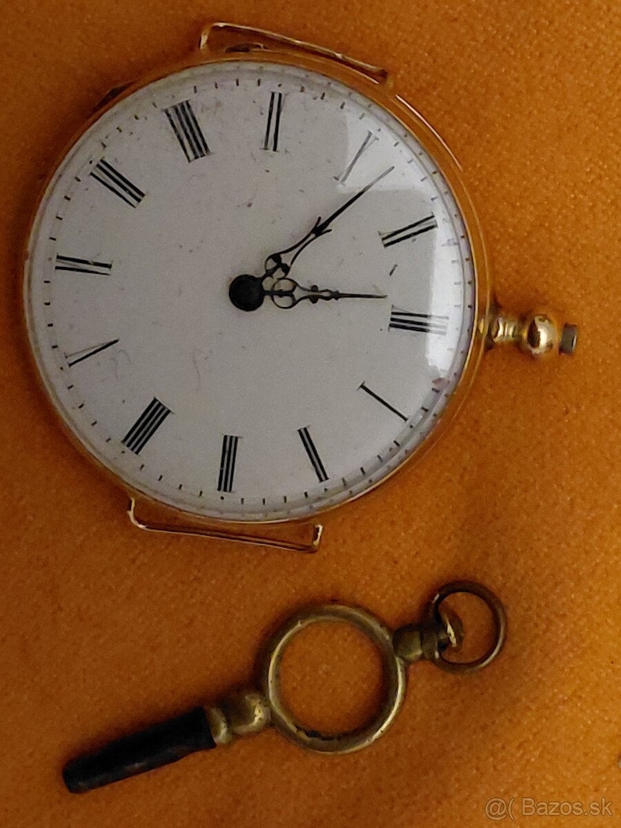 ZLATE  HODINKY NA KLUCIK CYLINDRE