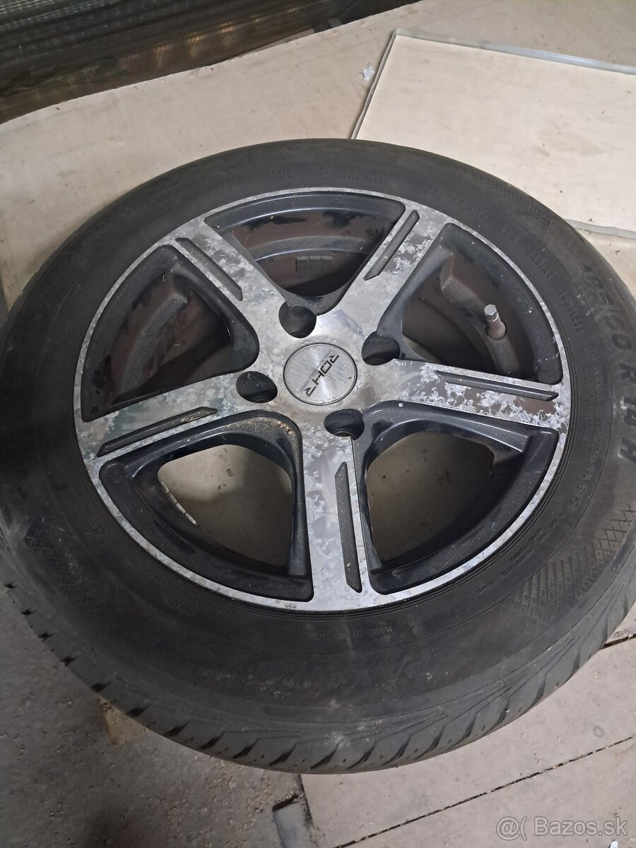 Predám ALU disky r14 sletnymi pneu.