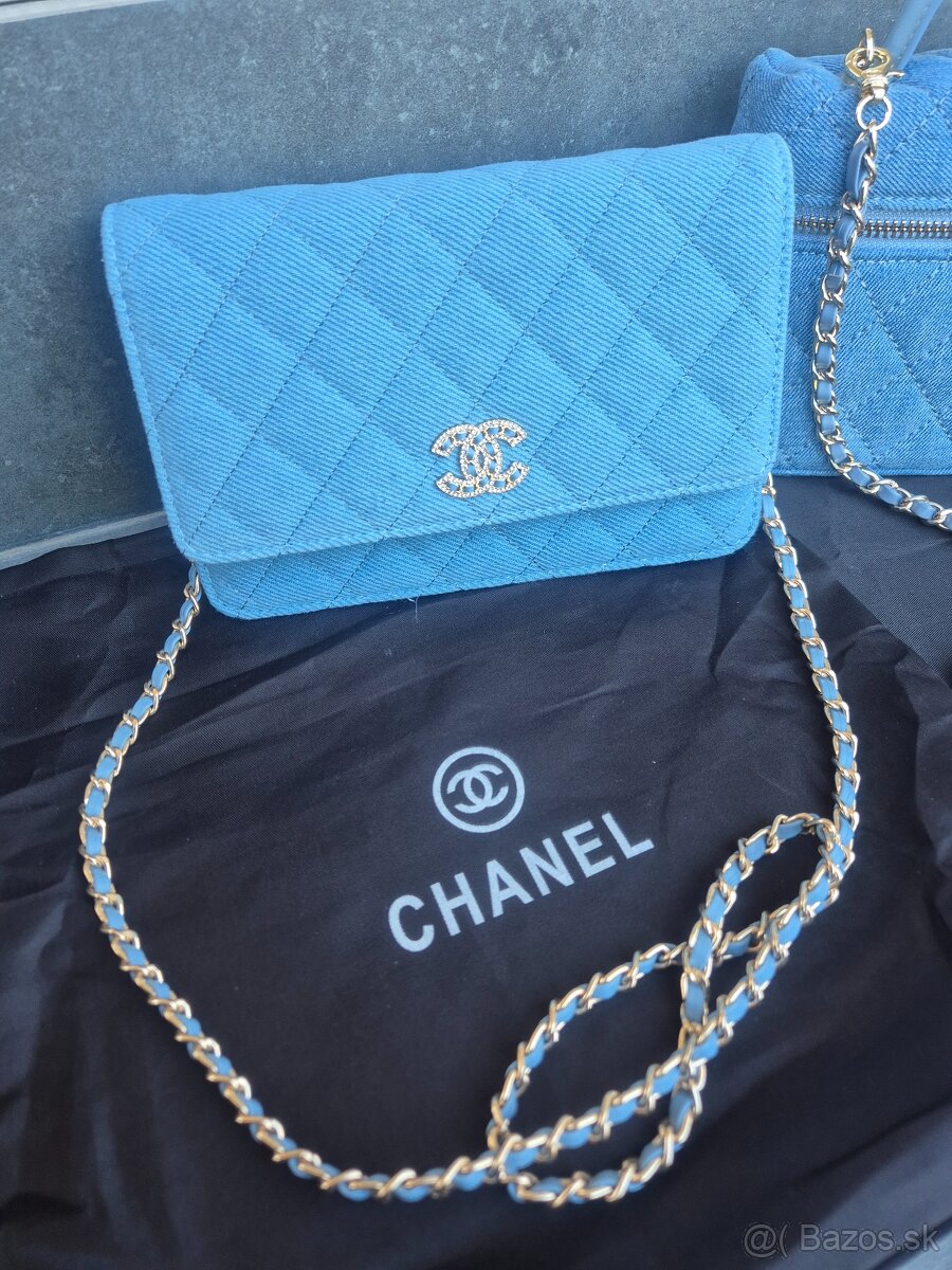 Nová luxusna Chanel jeans WOC riflova modrá