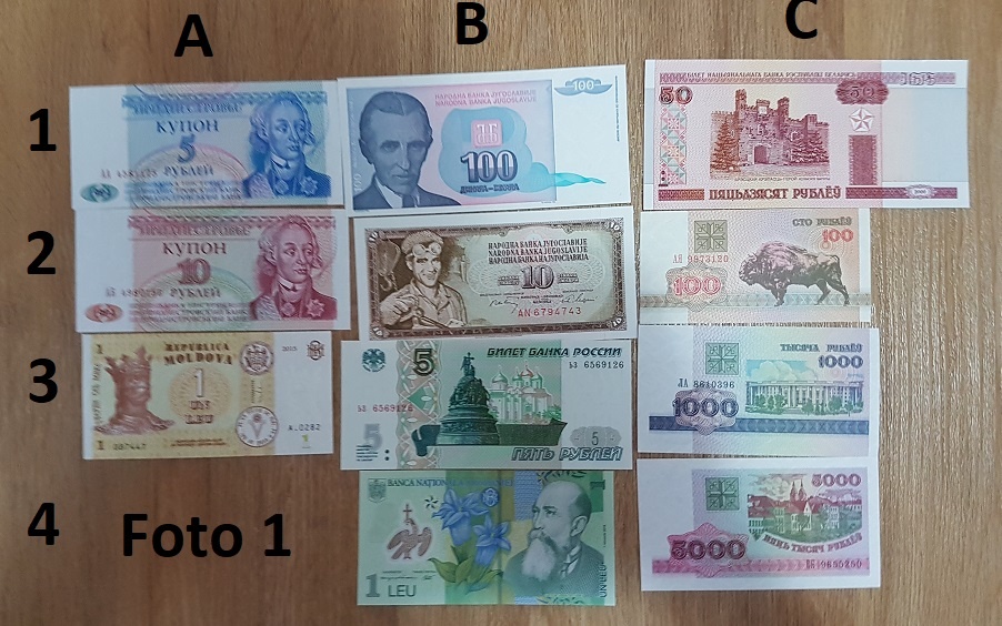 Bankovky 1,5€/ks