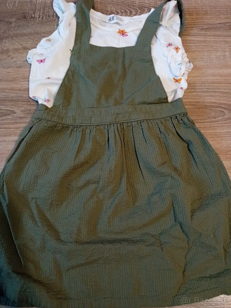 Komplet HandM -Sukňa na traky + tričko-veľkosť 104