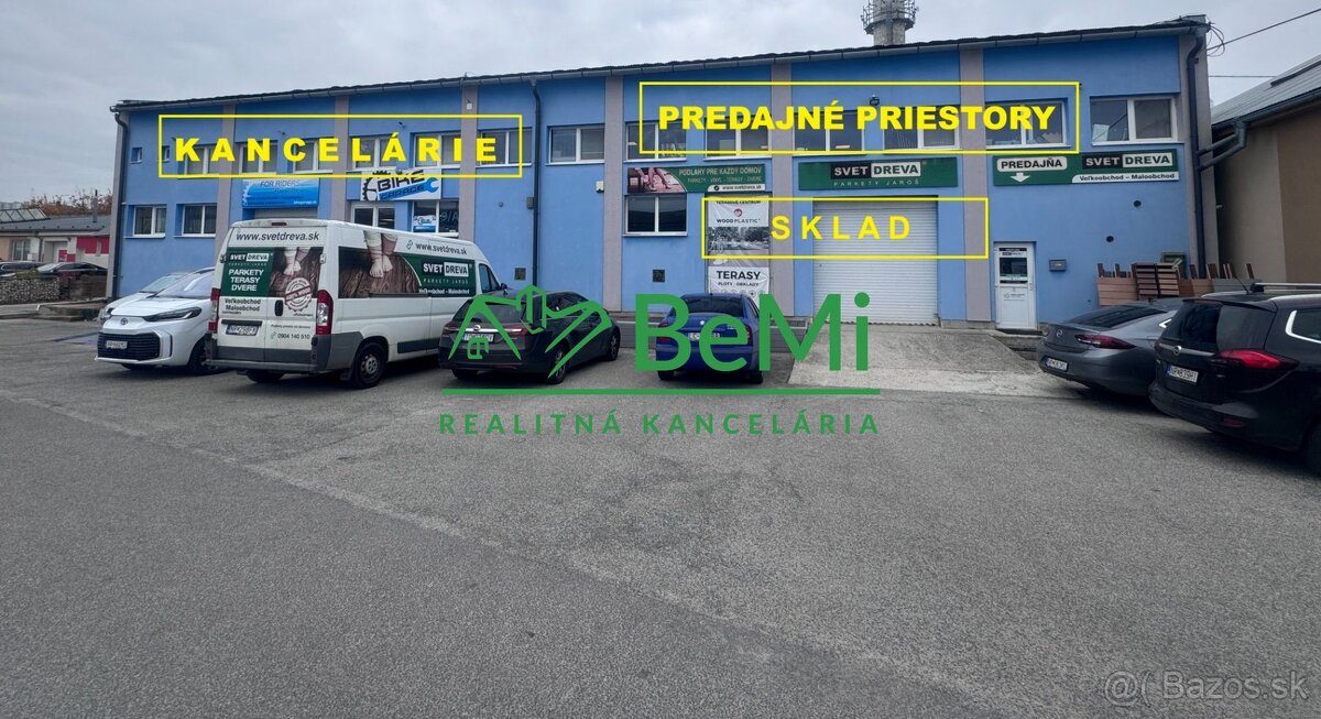 NA PRENÁJOM – obchodné, skladové a kancelárske priestory: 6