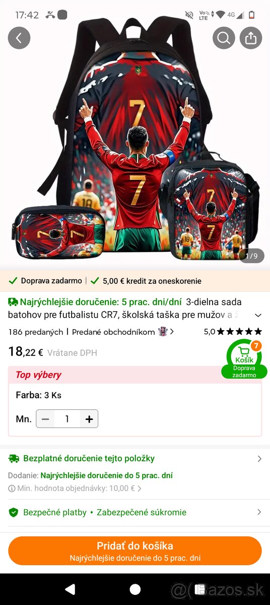 Predám školský ruksak
