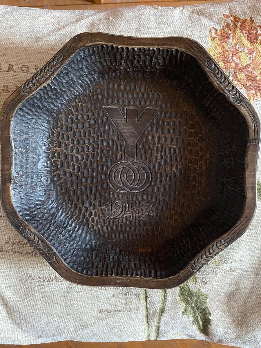 RARE Svadobný tanier 1943