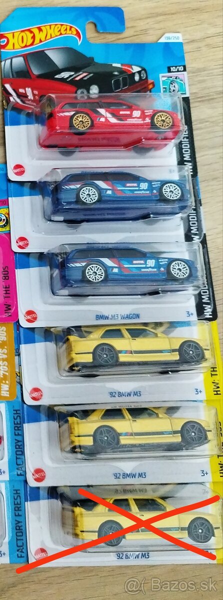 Hot wheels BMW 635 CSi , BMW M3, BMW M3 Wagon
