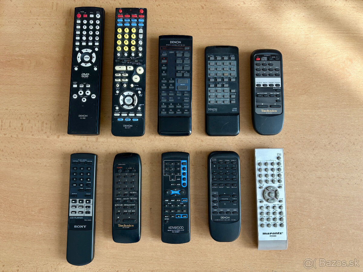 Diaľkový ovládač Denon,Sony,Technics,Marantz,Kenwood