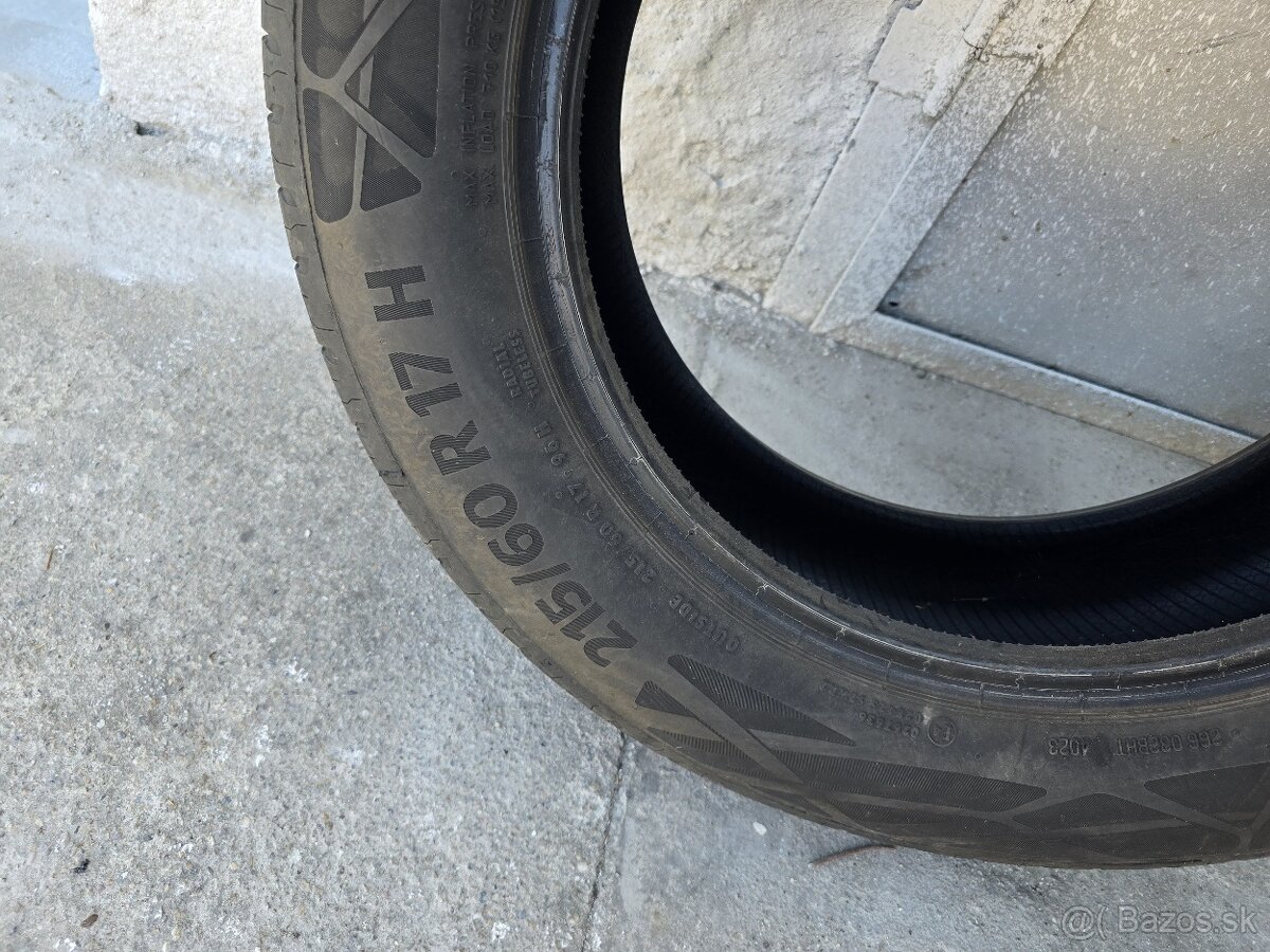 Predám sadu 4 pneumatík Continental 215/60/R17H