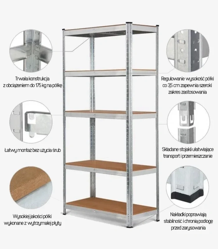 Predám nové pozinkovane regále 180x90x40 - najlacnejšie v SR