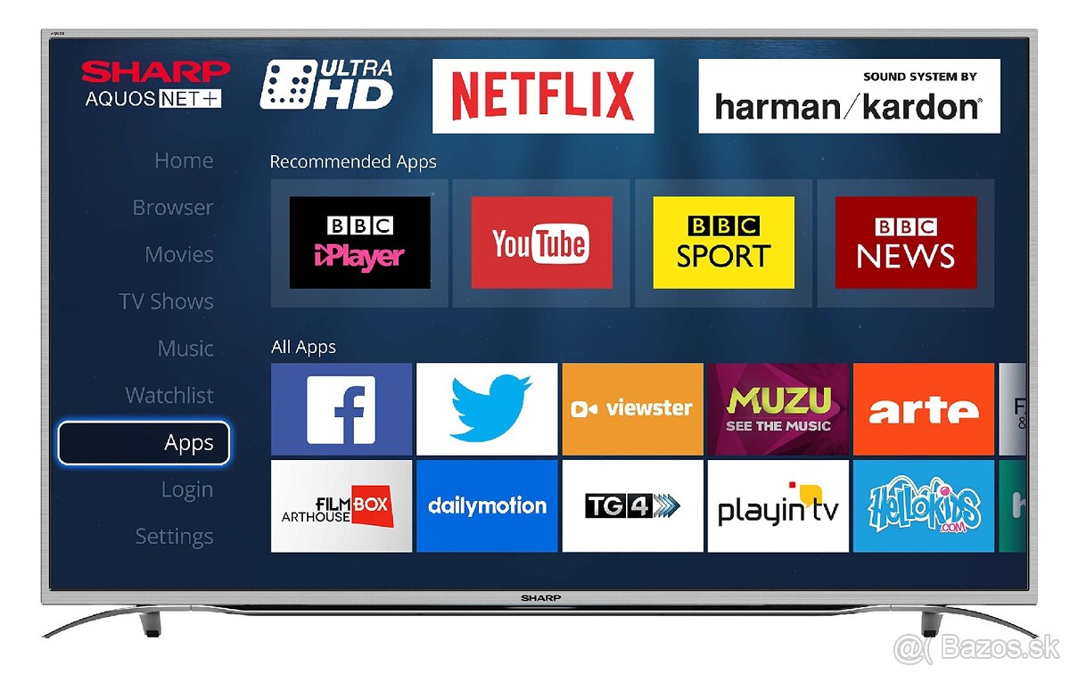 Smart tv 4K UHD SHARP 140cm
