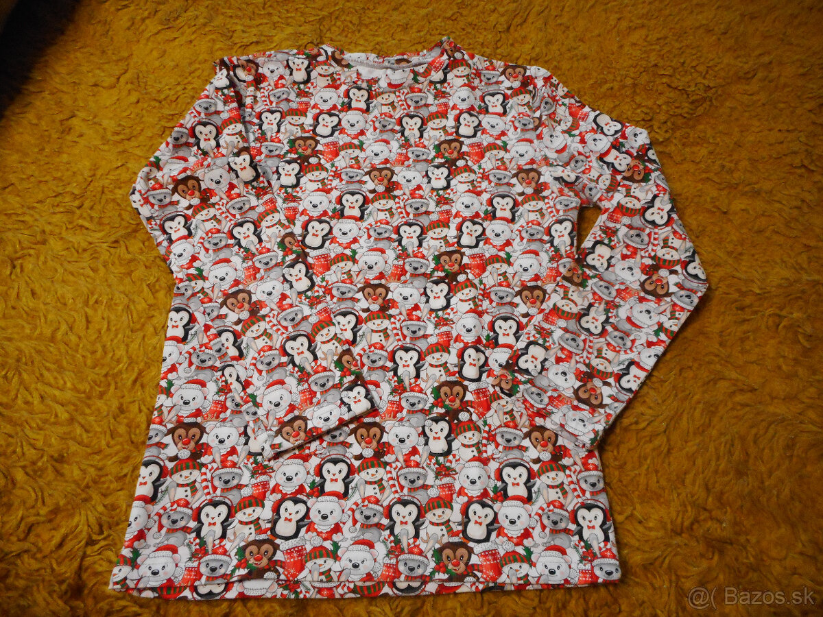 vianočné tričko 134cm