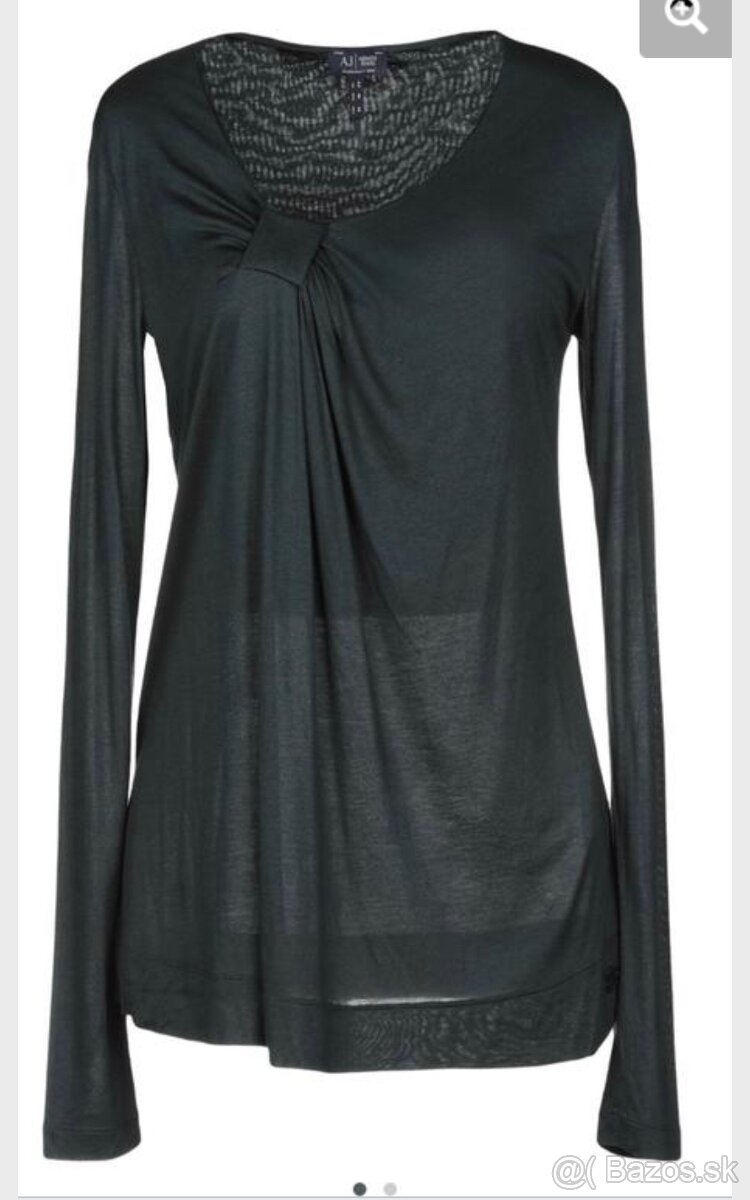 Armani tričko M zelené viskóza