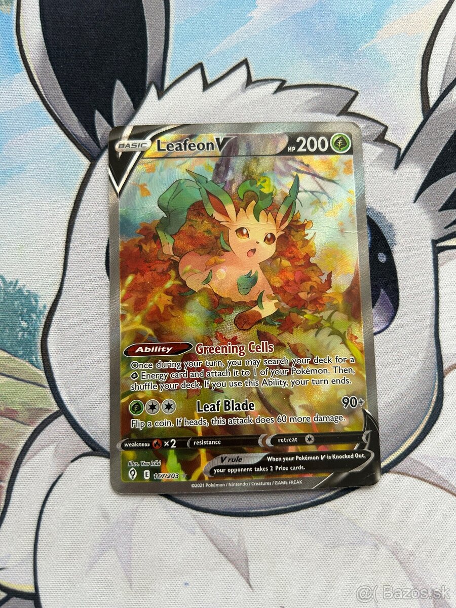 Leafeon V, Evolving skies Pokemon karta