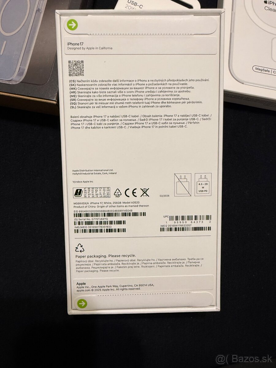 Iphone 17 256GB (white)