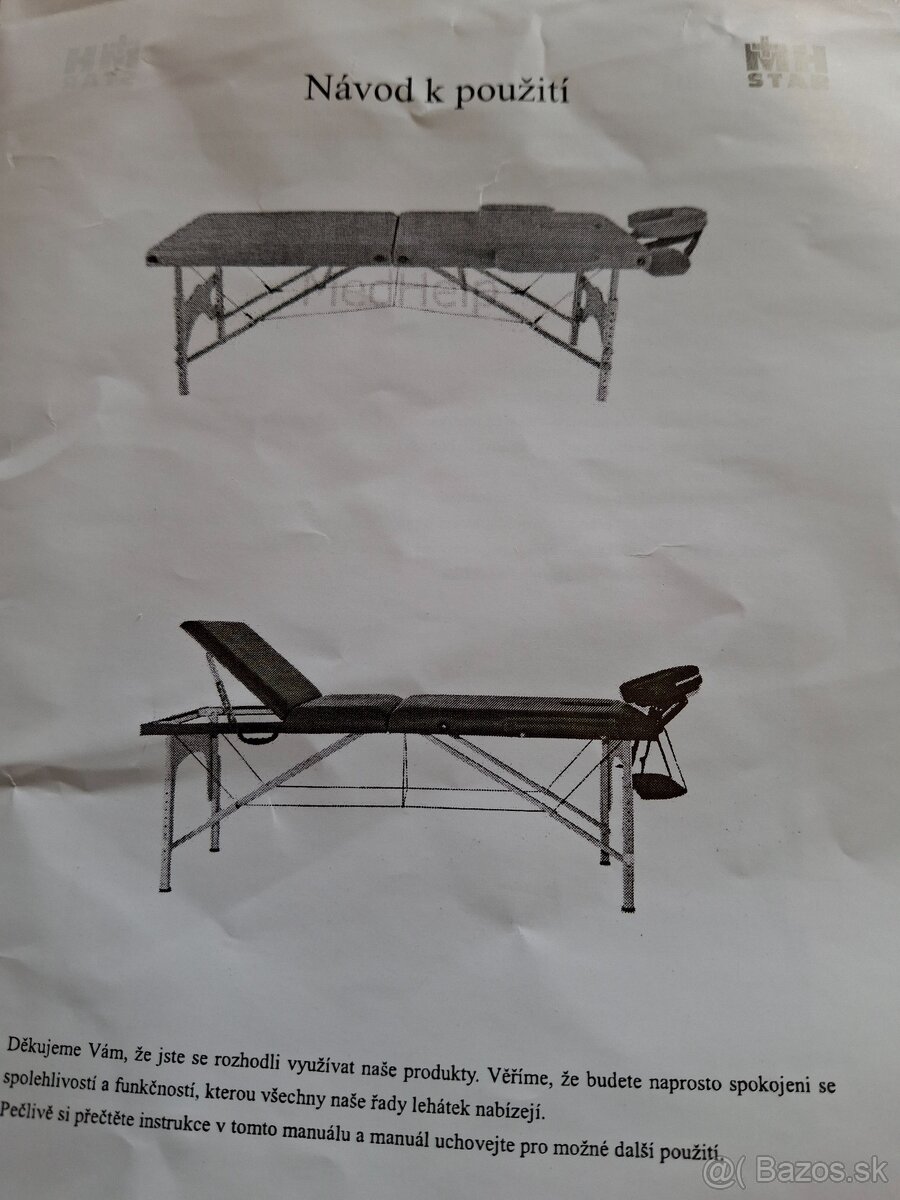 masážne lehátko