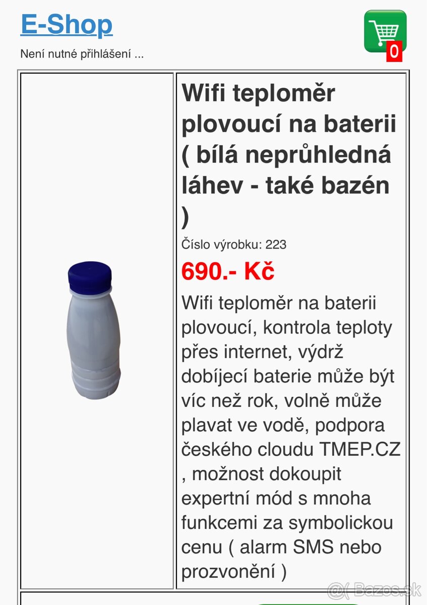 Wifi teplomer do bazenu