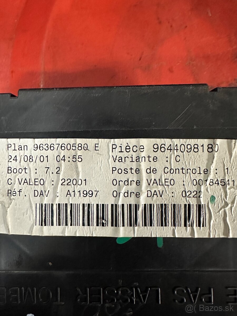 BSI 9636760580E 9644098180 peugeot 307