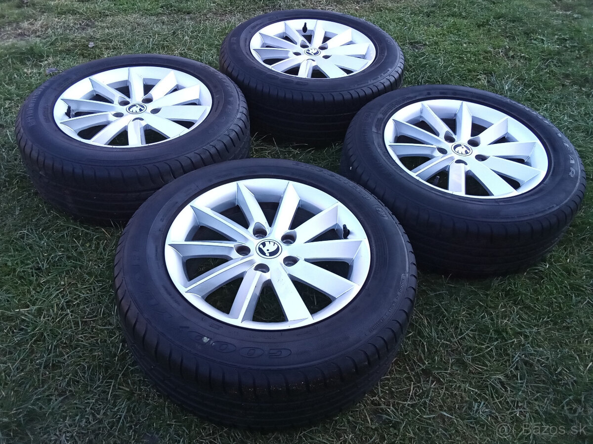 Letné kolesá originál ŠKODA 5x112 r16