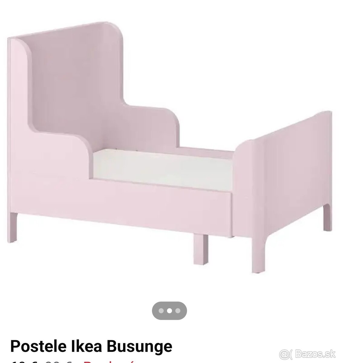 Detská rastúca posteľ IKEA ružová