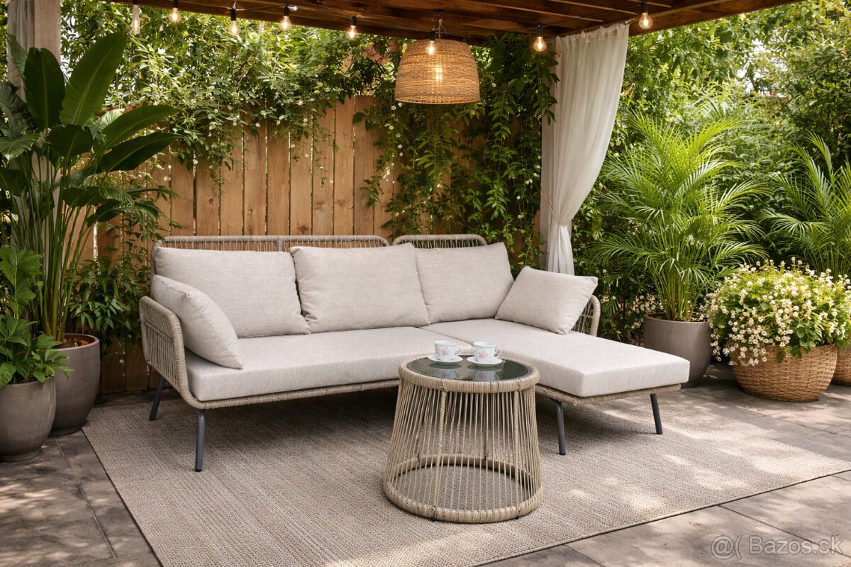 Ratanová rohová sedačka Jana