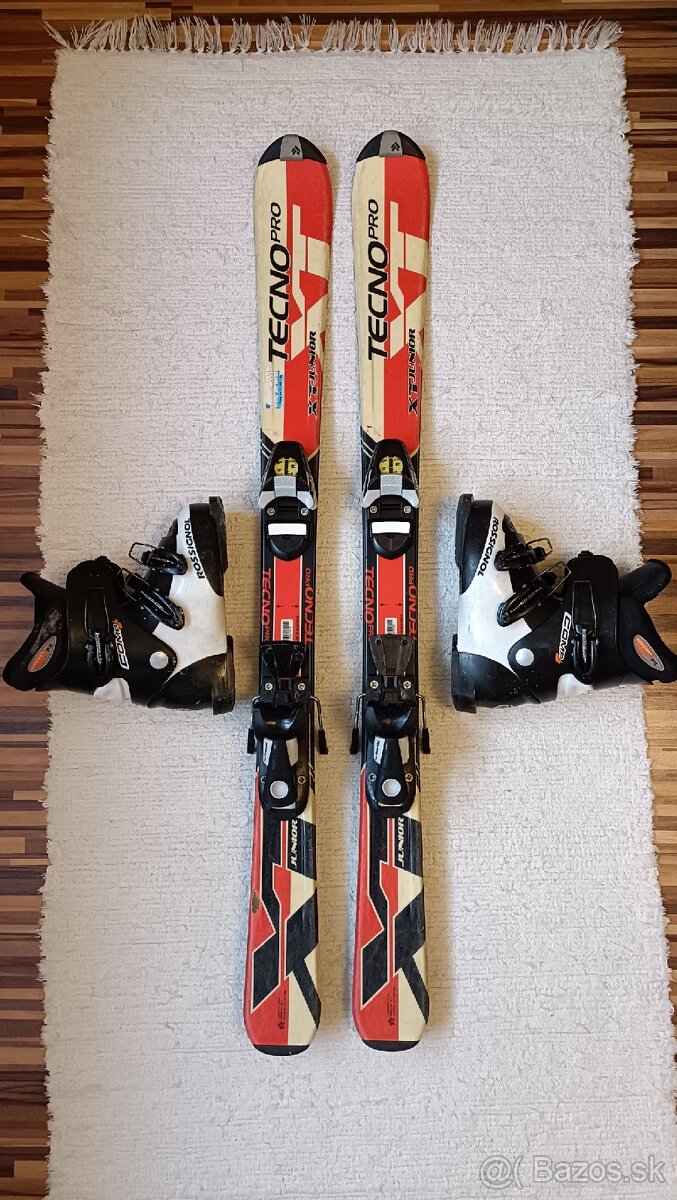 Lyže 110cm lyžiarky 256mm