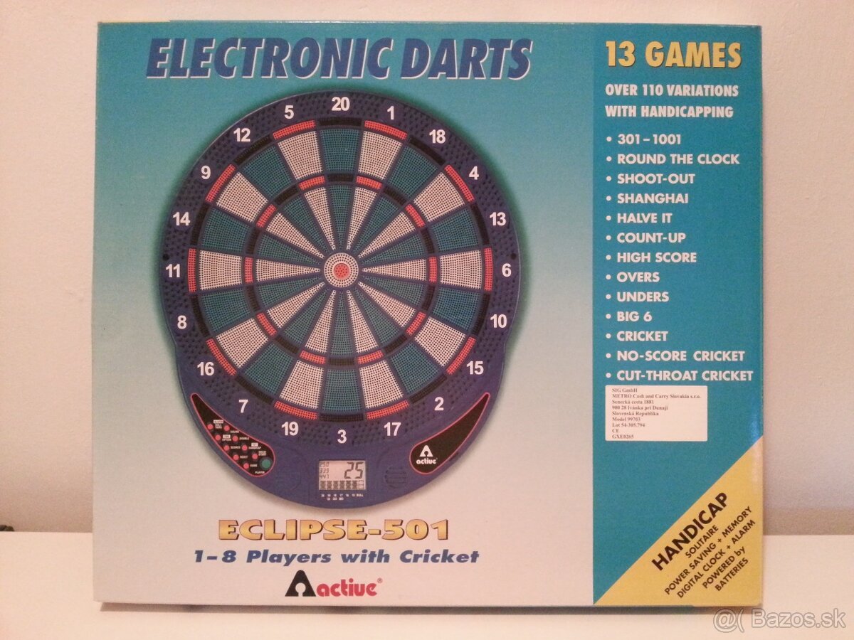 Elektronické šípky darts Eclipse Active