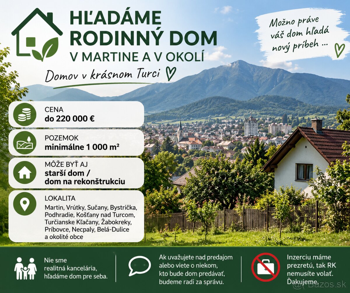 RODINNÝ DOM – Martin a okolie
