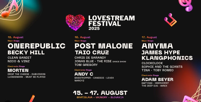 Lovestream 3-dnove vstupenky