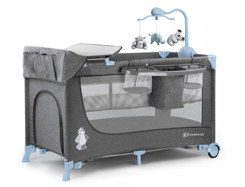 Kinderkraft joy blue cestovná postielka