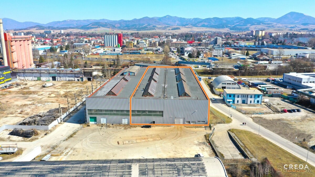 CREDA | prenájom 5 000 m2 výrobná / skladová hala, Martin