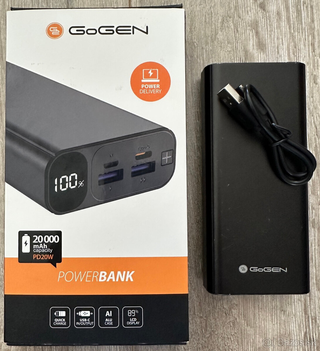 GoGEN PB200007 20000 mAh, USB-C PD 20W