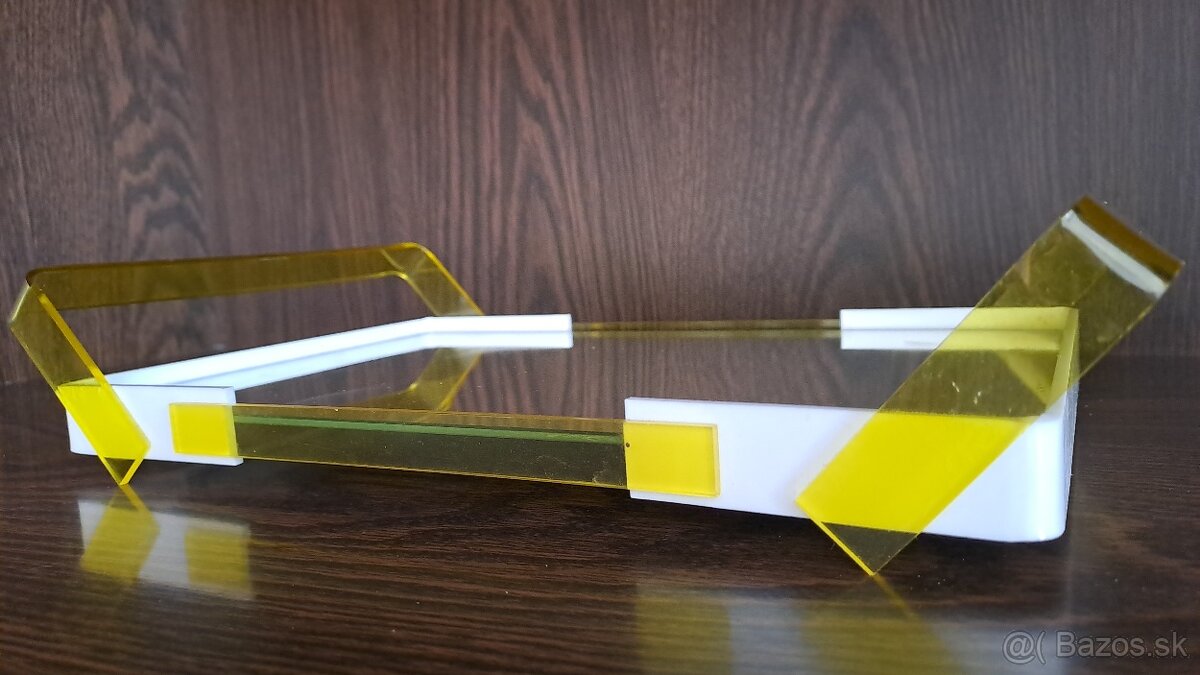 Zrcadlový tác, styl Brusel, 60. léta 20 století, ČSSR