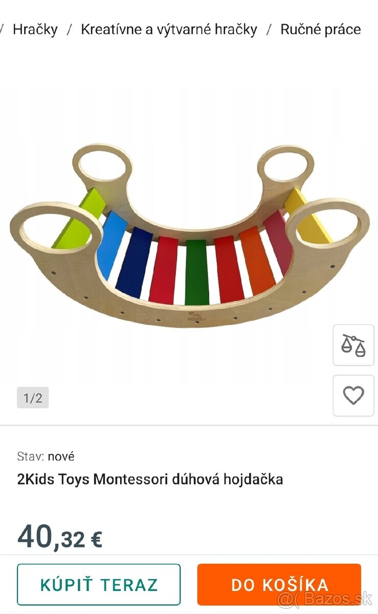 Montessori farebná hojdacka