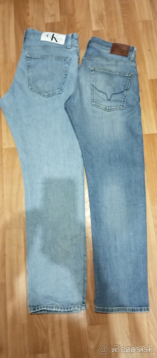 panske, velkost 32-32 2 x rifle calvin klein, pepe jeans