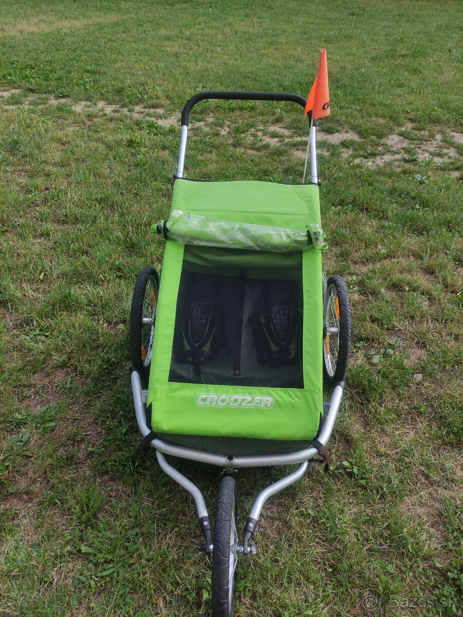 Cyklo vozík Croozer Double – plne funkčný, so slnečnou clono