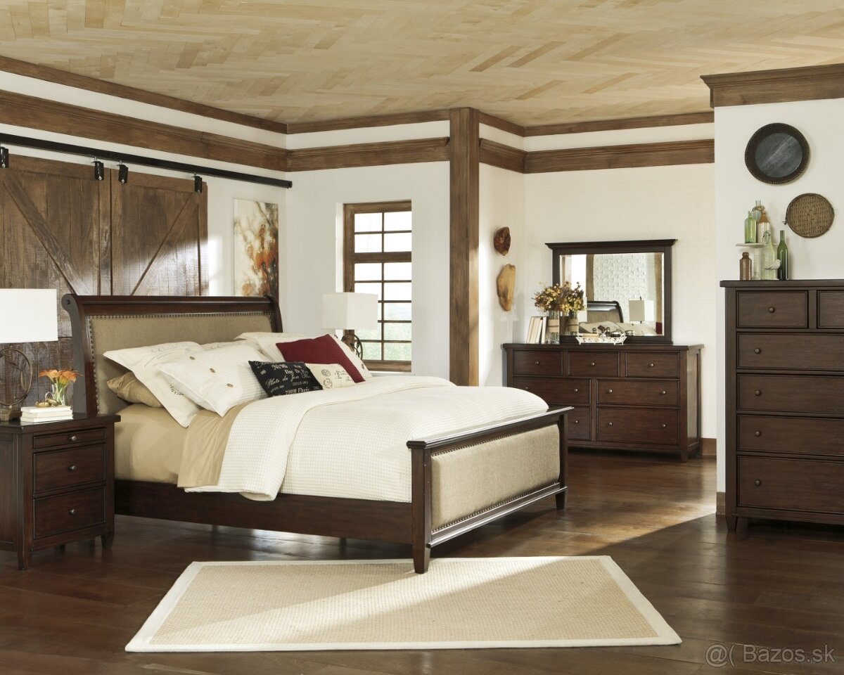 Luxusná spálňa v rustikálnom štýle