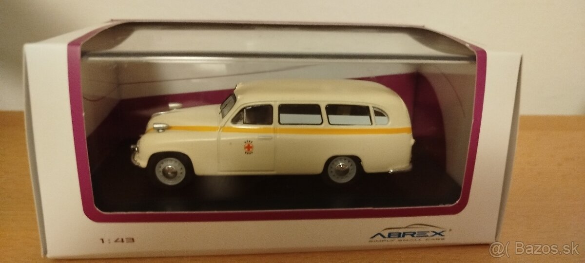 Predám model auta škoda 1201 záchranka Brno 1:43.