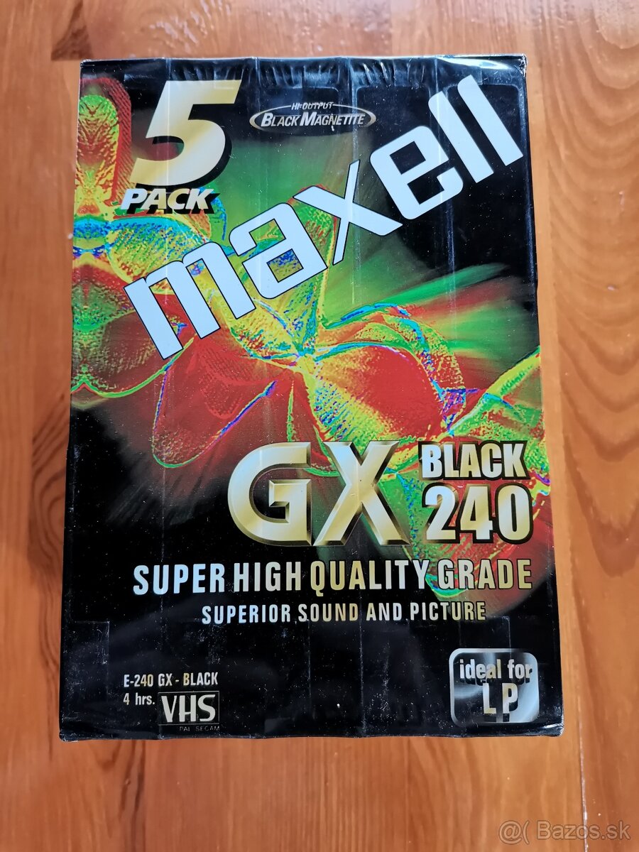 MAXELL GX240 VHS VIDEO KAZETY 5 PACK