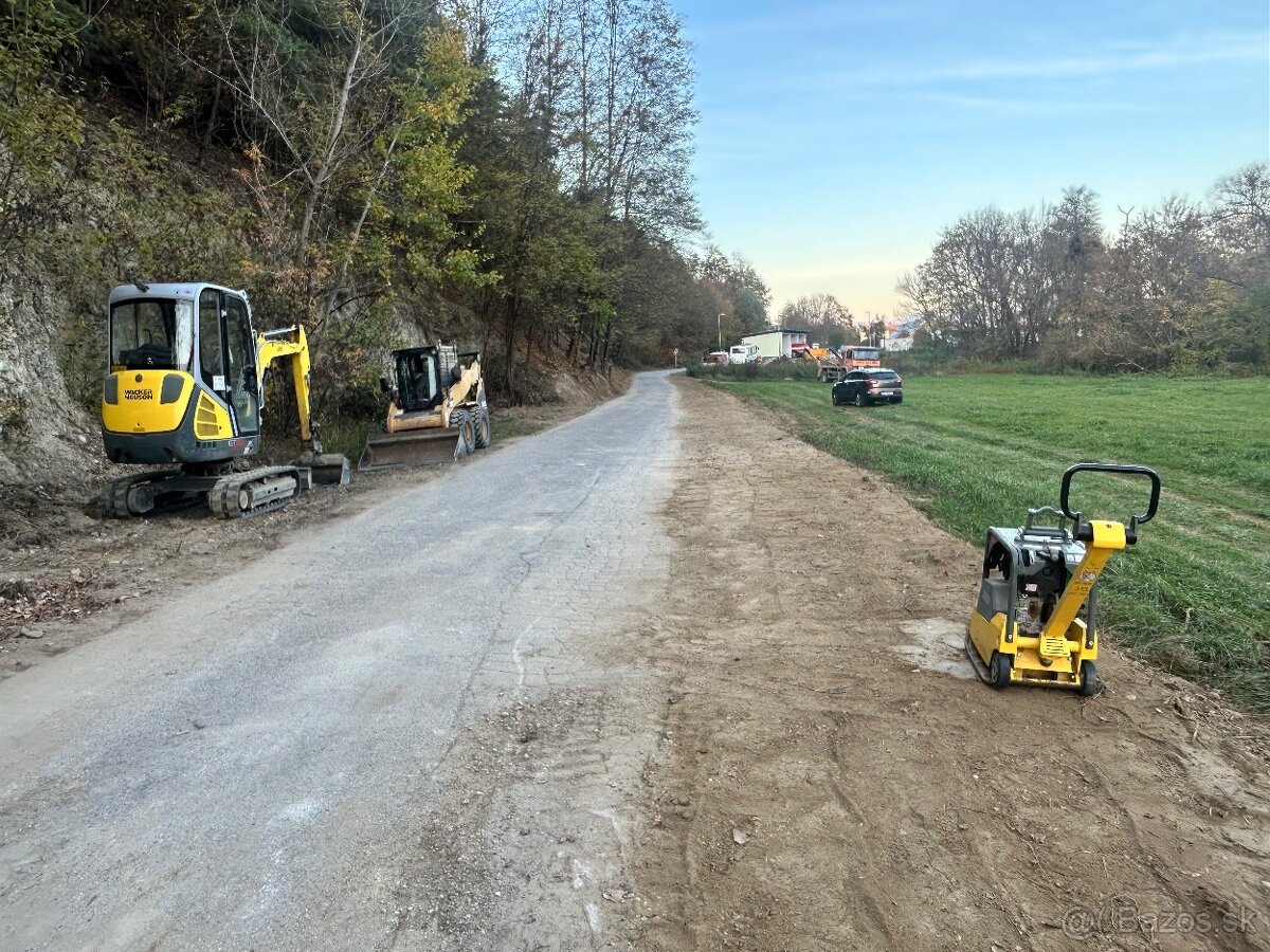 Zemné a výkopové práce, odvoz odpadu, bager