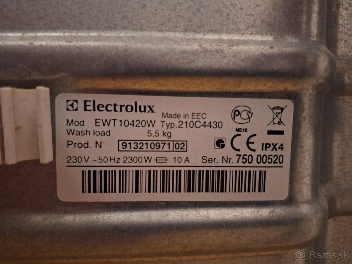 Electrolux EWT10420W na sučiastky