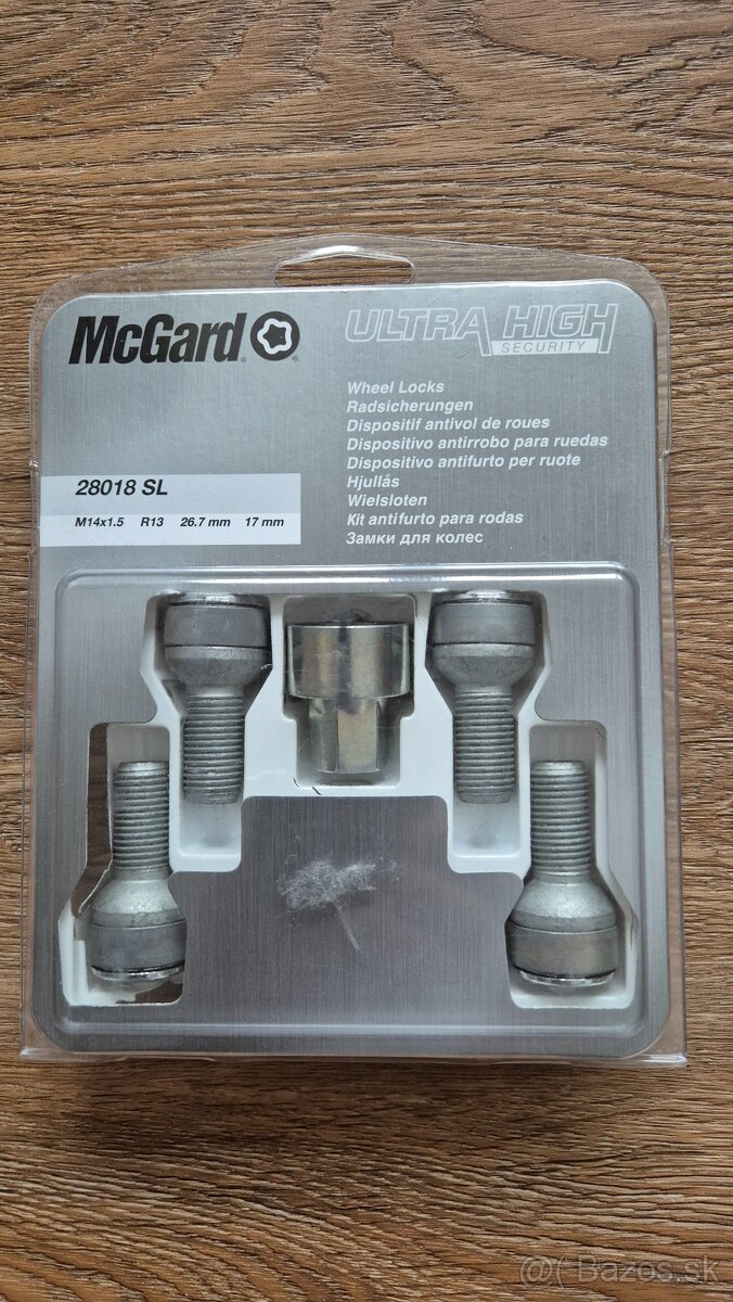 Bezpečnostné skrutky McGard 28018SL na disky Škoda, VW, Audi