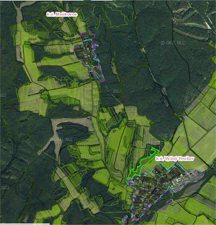 Predám Lesy a TTP v obci Vyšný Hrušov (PARCELA E 732/2)