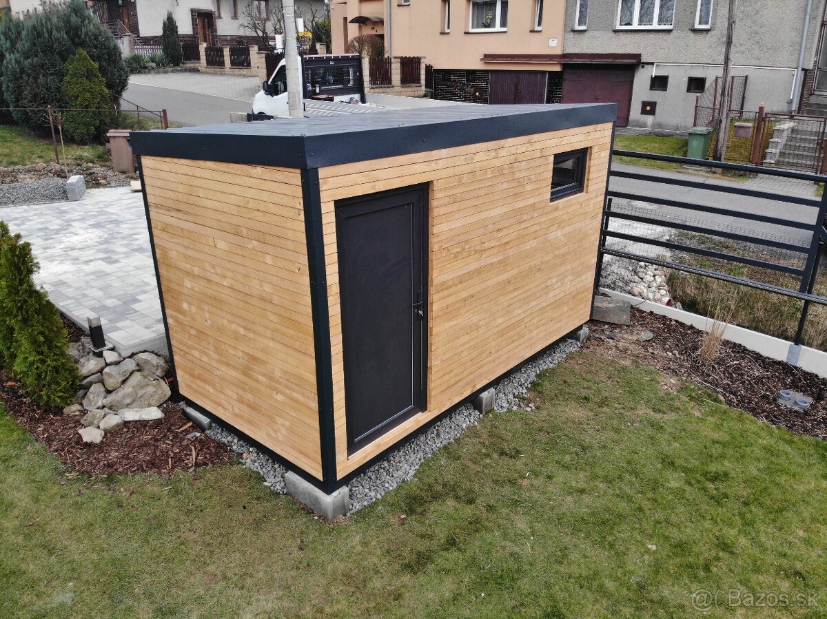 Záhradný domček s terasou 5x2m montáž a dovoz celá SR-ZDARMA