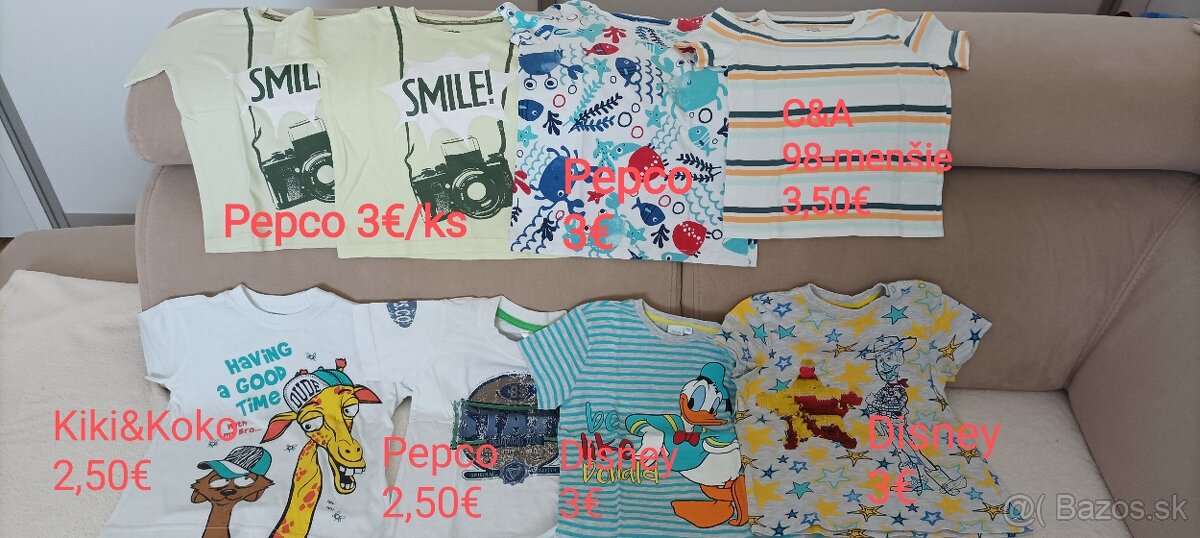 Tričká - KiK, Pepco, C&A, Disney - v. 98