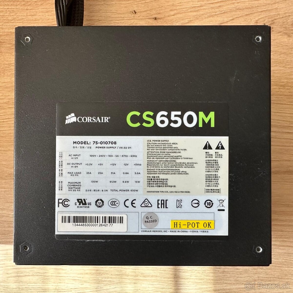 Corsair CS650M / 650W 80-Plus Gold - 30€