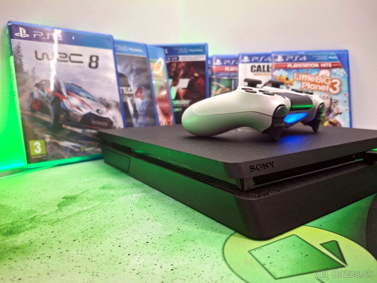 🎮 PlayStation® 4 SLIM 500GB + ovládač + hry + kábel