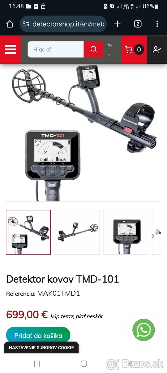 Detektor kovov nokta makro tmd101