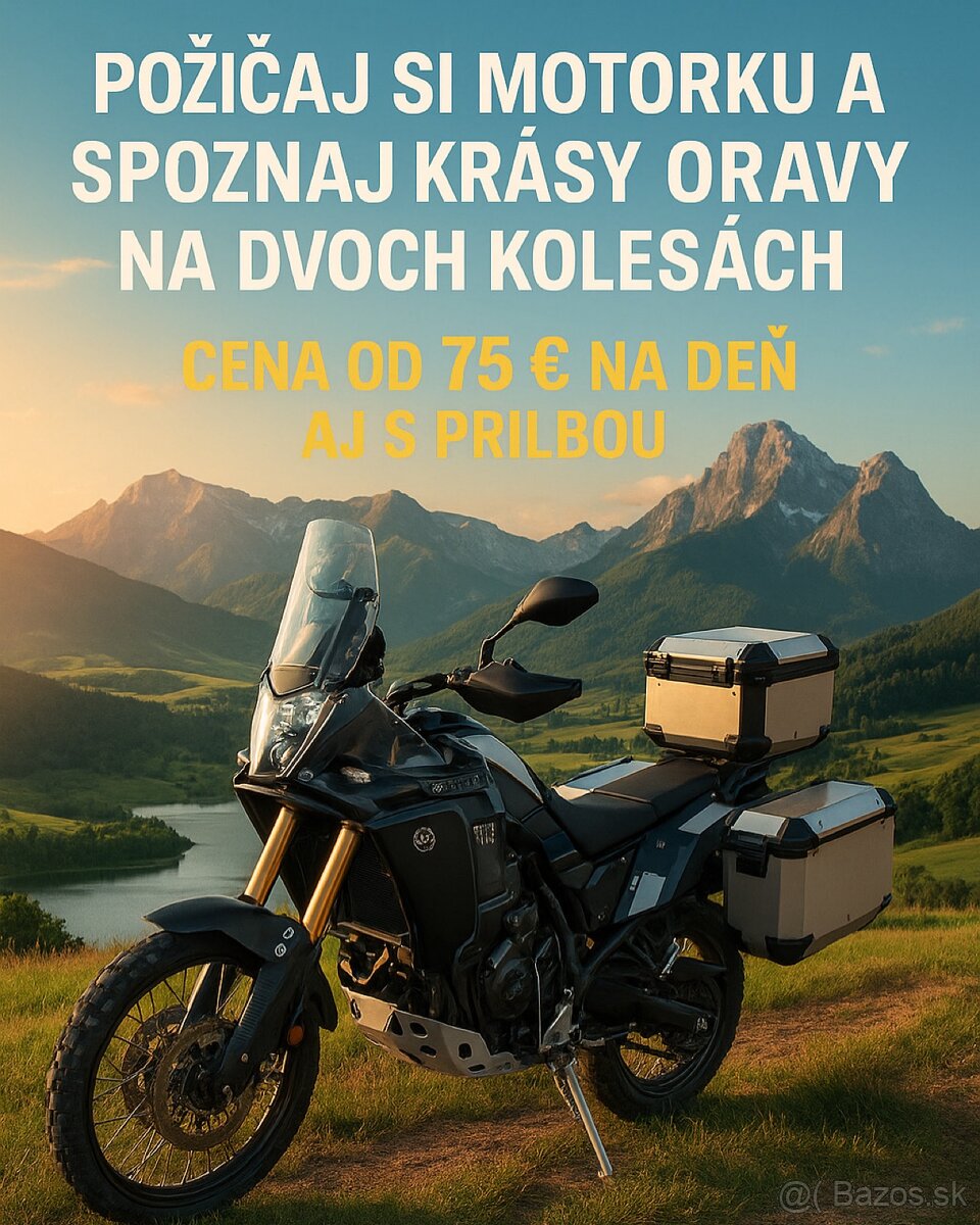 Prenájom a požičanie motorky 🏍️ Yamaha Tenere 700