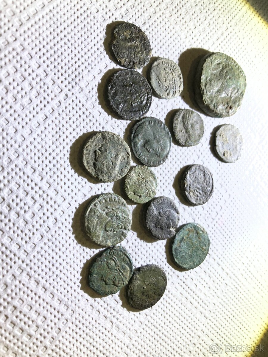 15 originálnych nečistených rímskych mincí